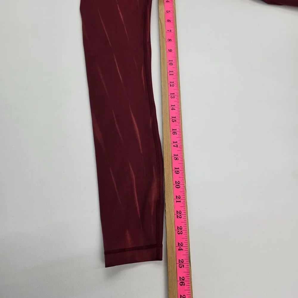 Lululemon Wunder Train Womens 2 Burgundy High Rise Leggings‎ Everlux Yoga Pants